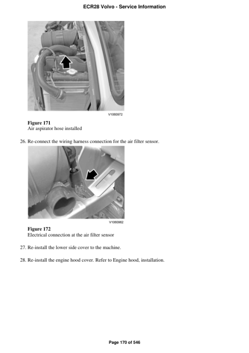 Volvo ECR28 Compact Excavator Repair Service Manual - Image 2