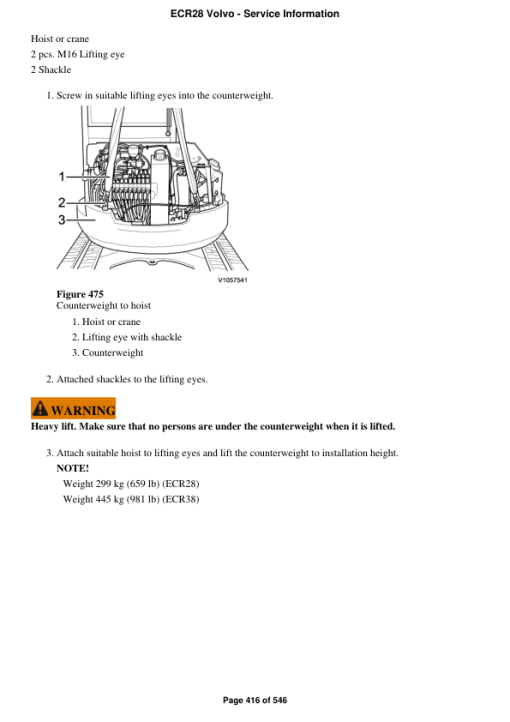 Volvo ECR28 Compact Excavator Repair Service Manual - Image 5