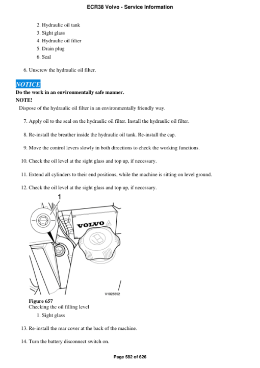 Volvo ECR38 Compact Excavator Repair Service Manual - Image 5