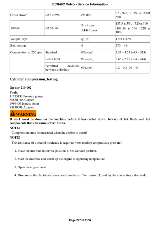 Volvo ECR48C Compact Excavator Repair Service Manual - Image 3