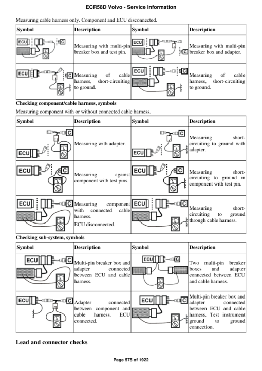 Volvo ECR58D Compact Excavator Repair Service Manual - Image 4