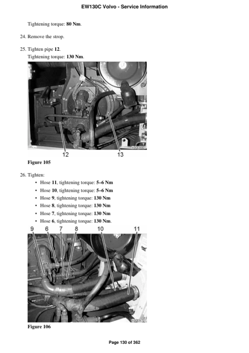 Volvo EW130C Excavator Repair Service Manual - Image 2