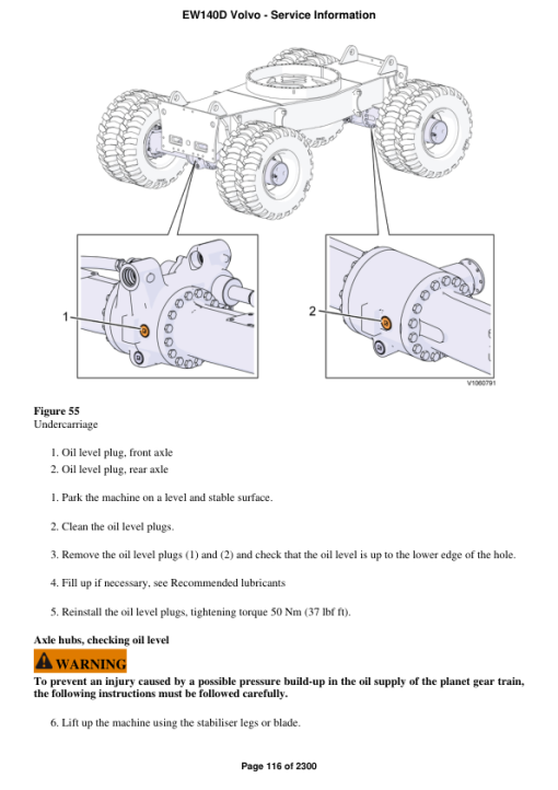 Volvo EW140D Excavator Repair Service Manual - Image 2