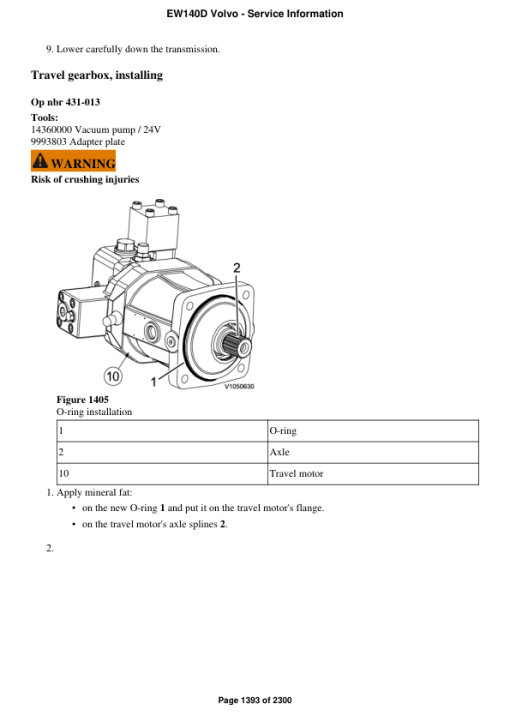 Volvo EW140D Excavator Repair Service Manual - Image 3