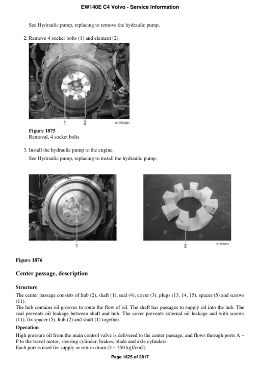 Volvo EW140E C4 Excavator Repair Service Manual - Image 2