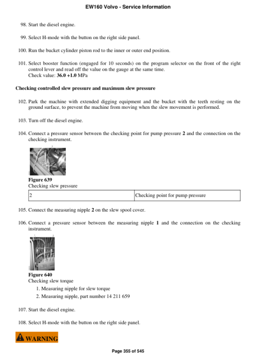 Volvo EW160 Excavator Repair Service Manual - Image 3