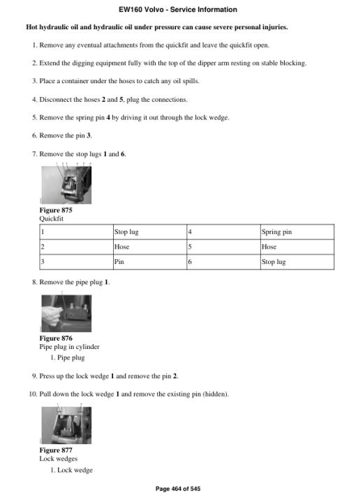 Volvo EW160 Excavator Repair Service Manual - Image 5