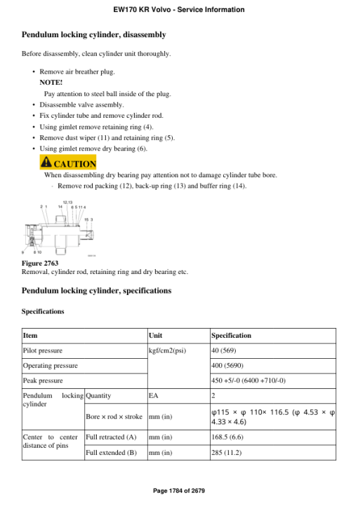 Volvo EW170 KR Excavator Repair Service Manual - Image 3