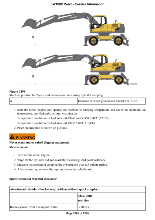 Volvo EW180C Excavator Repair Service Manual - Image 4