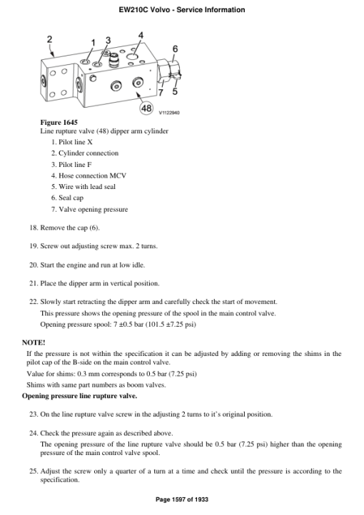 Volvo EW210C Excavator Repair Service Manual - Image 2