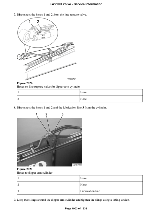 Volvo EW210C Excavator Repair Service Manual - Image 3