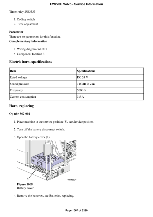 Volvo EW220E Excavator Repair Service Manual - Image 2