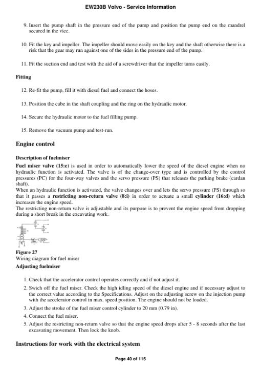 Volvo EW230B Excavator Repair Service Manual - Image 2