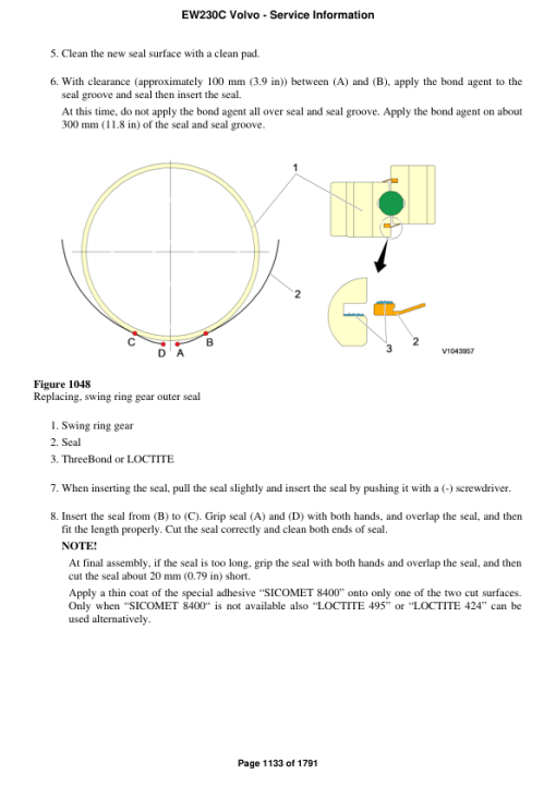 Volvo EW230C Excavator Repair Service Manual - Image 2