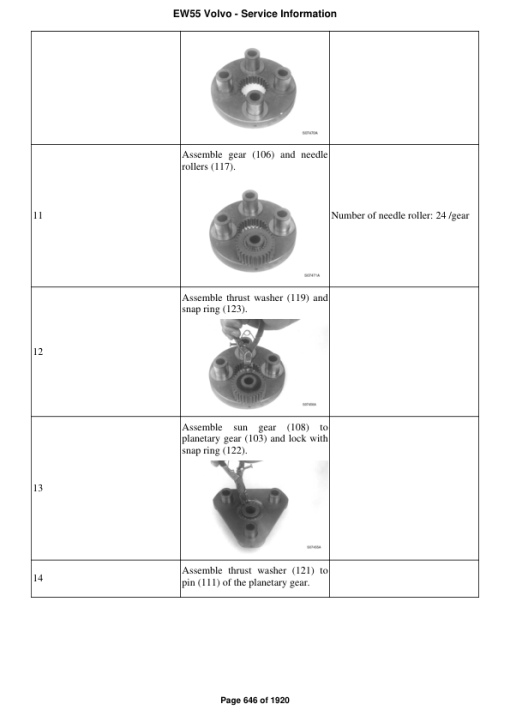 Volvo EW55 Compact Excavator Repair Service Manual - Image 4