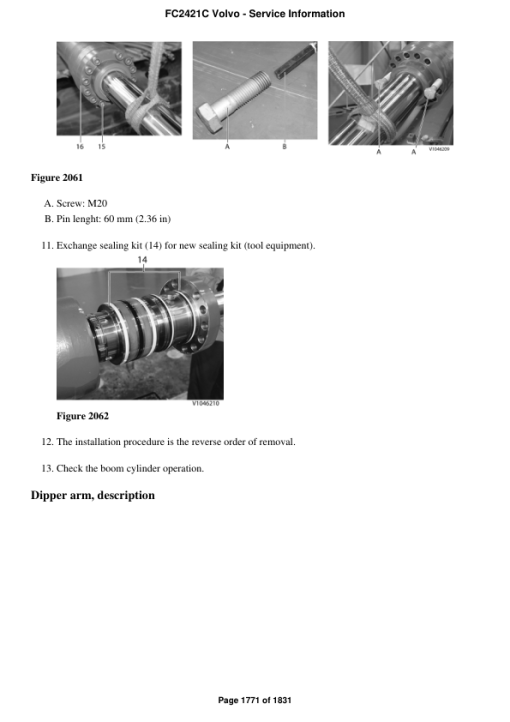 Volvo FC2421C Excavator Repair Service Manual - Image 4