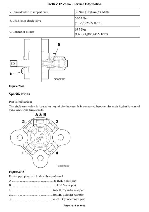 Volvo G716 VHP Motor Grader Repair Service Manual - Image 3