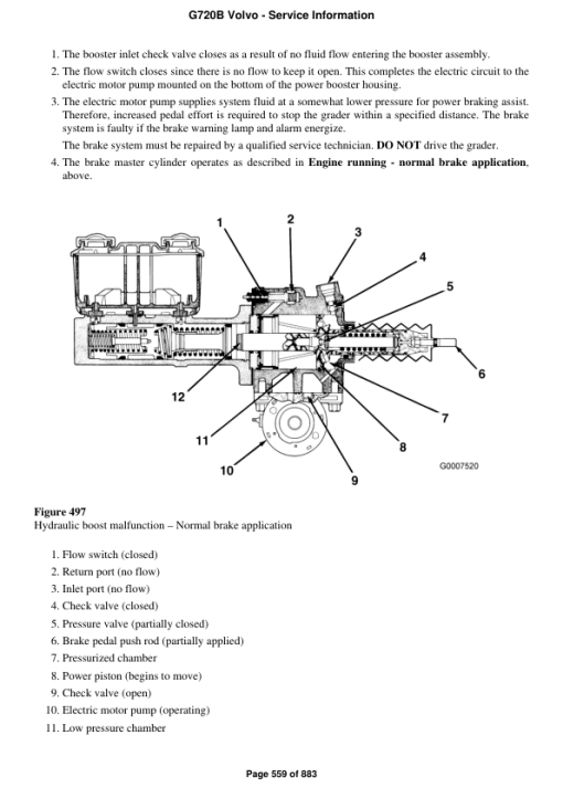 Volvo G720B Motor Grader Repair Service Manual - Image 3