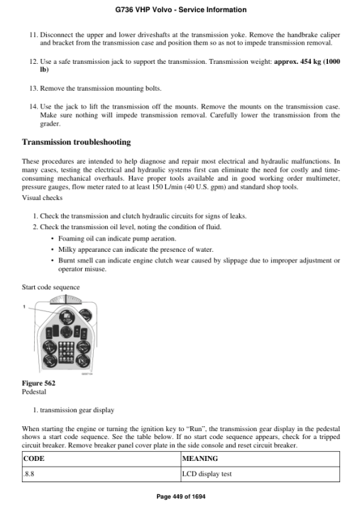 Volvo G736 VHP Motor Grader Repair Service Manual - Image 3