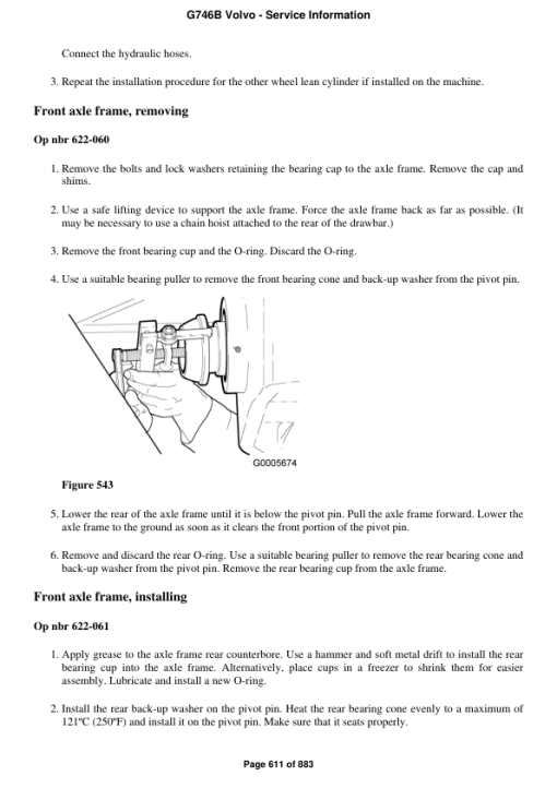 Volvo G746B Motor Grader Repair Service Manual - Image 4