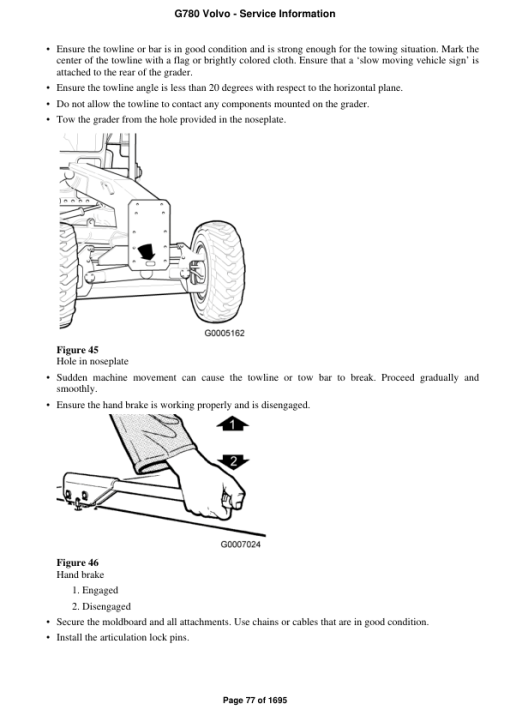 Volvo G780 Motor Grader Repair Service Manual - Image 3