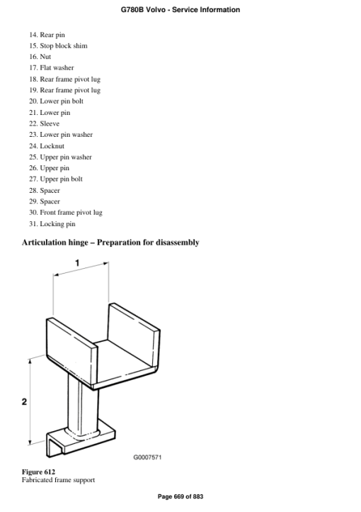 Volvo G780B Motor Grader Repair Service Manual - Image 5