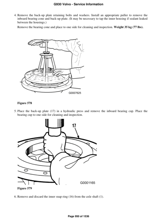 Volvo G930 Motor Grader Repair Service Manual - Image 5