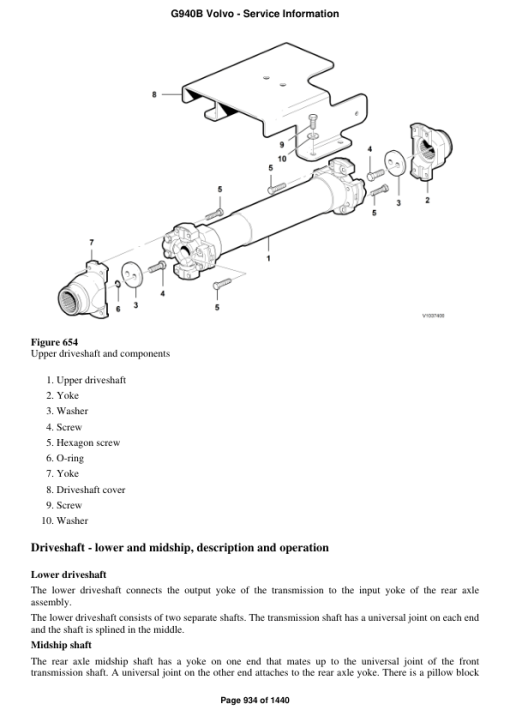 Volvo G940B Motor Grader Repair Service Manual - Image 5