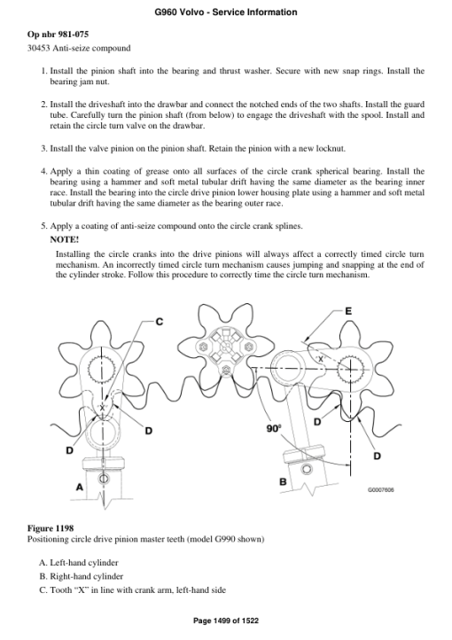 Volvo G960 Motor Grader Repair Service Manual - Image 3