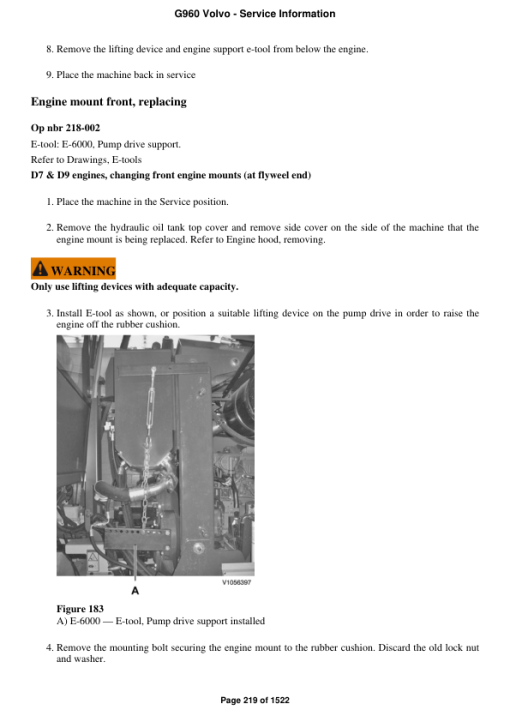 Volvo G960 Motor Grader Repair Service Manual - Image 4