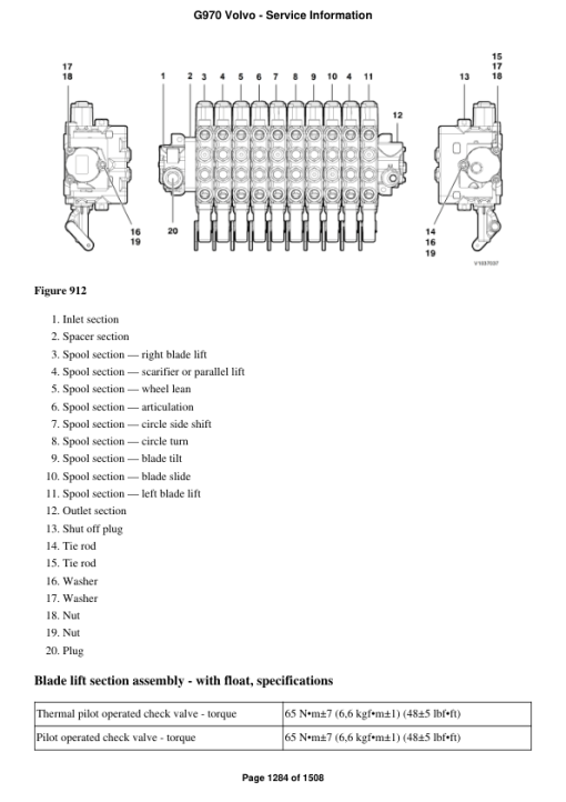 Volvo G970 Motor Grader Repair Service Manual - Image 2