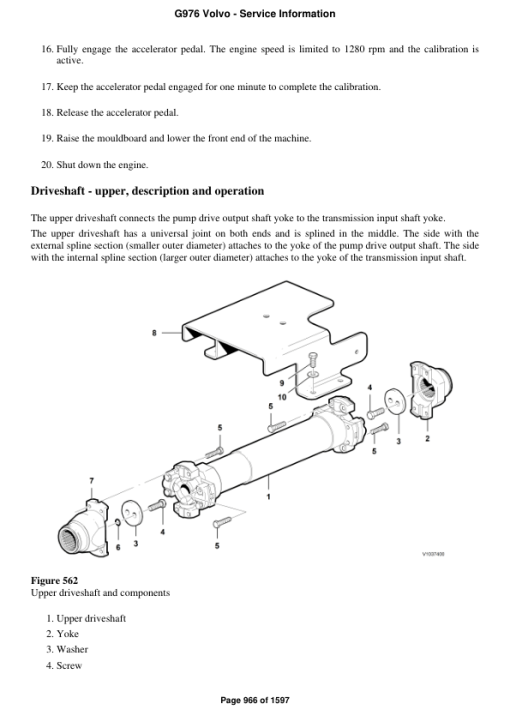 Volvo G976 Motor Grader Repair Service Manual - Image 4