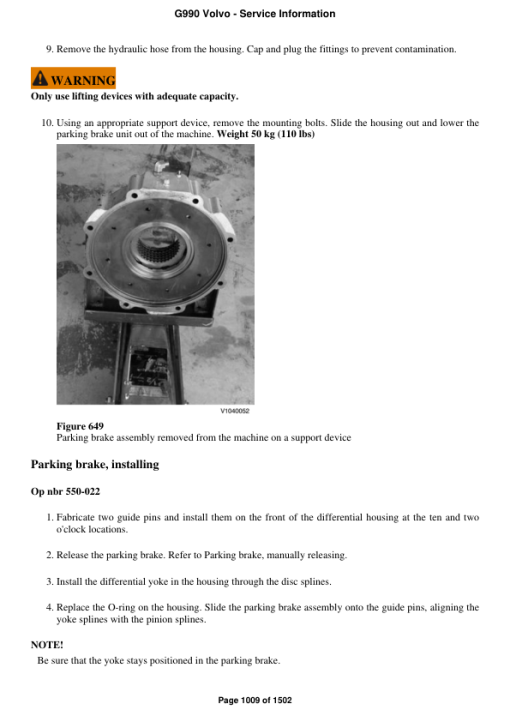 Volvo G990 Motor Grader Repair Service Manual - Image 2