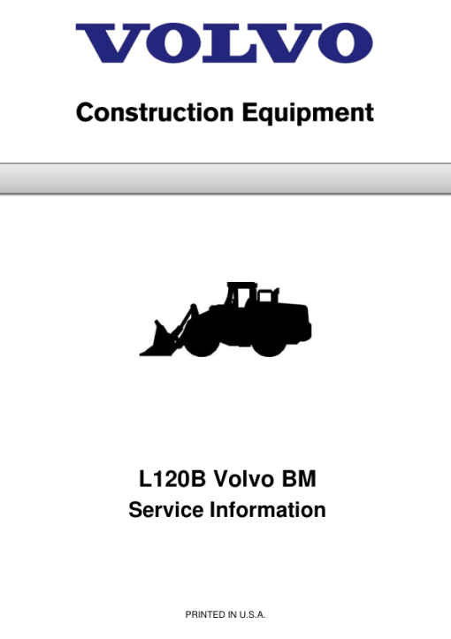 Volvo L120B BM Wheel Loader Repair Service Manual