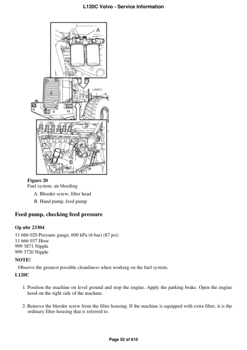 Volvo L120C Wheel Loader Repair Service Manual - Image 3