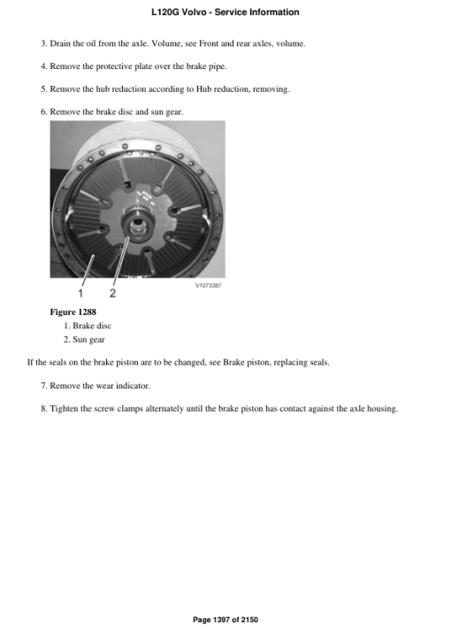 Volvo L120G Wheel Loader Repair Service Manual - Image 2