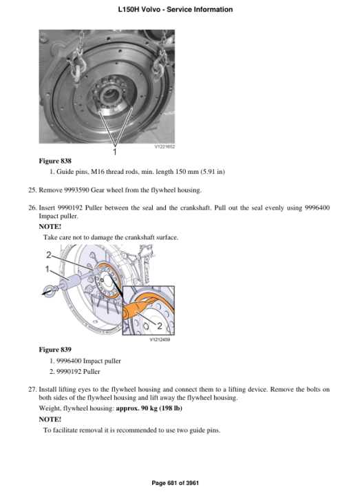 Volvo L150H Wheel Loader Repair Service Manual - Image 4