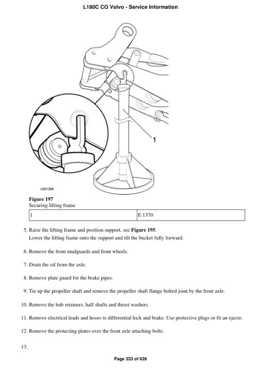 Volvo L180C CO Wheel Loader Repair Service Manual - Image 3