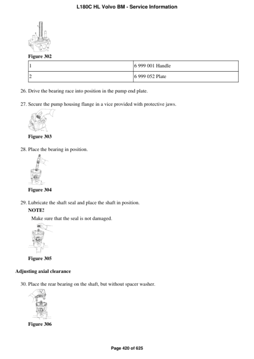 Volvo L180C HL BM Wheel Loader Repair Service Manual - Image 3