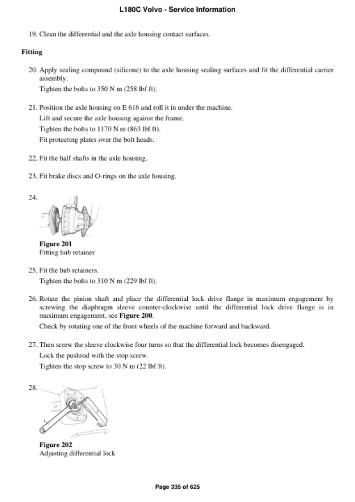 Volvo L180C Wheel Loader Repair Service Manual - Image 2