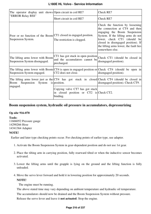 Volvo L180E HL Wheel Loader Repair Service Manual - Image 3