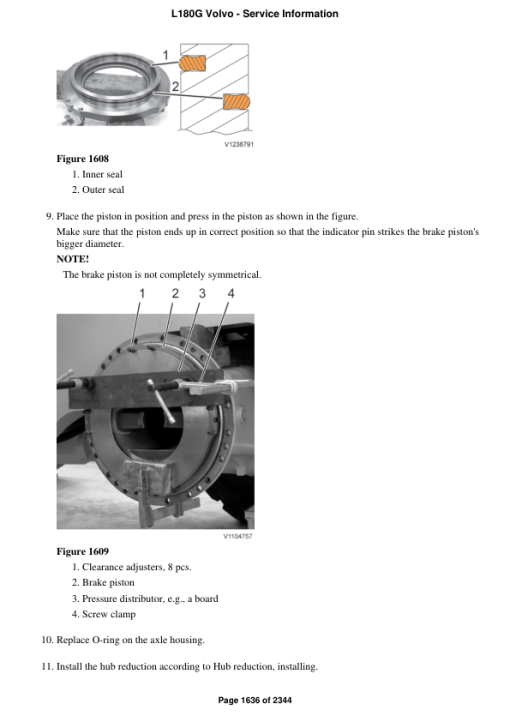 Volvo L180G Wheel Loader Repair Service Manual - Image 2