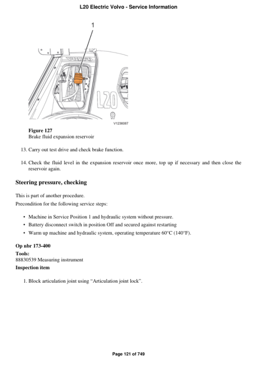 Volvo L20 Electric Compact Wheel Loader Repair Service Manual - Image 2