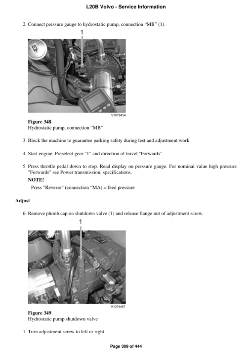 Volvo L20B Compact Wheel Loader Repair Service Manual - Image 4