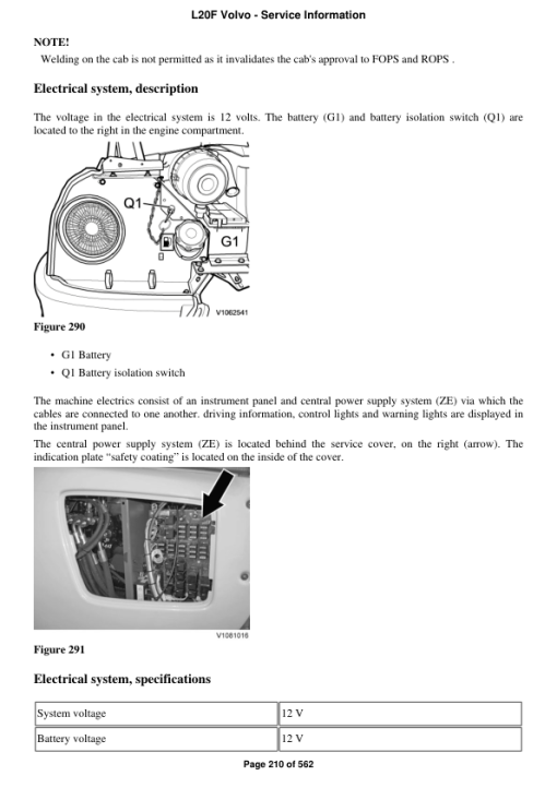 Volvo L20F Compact Wheel Loader Repair Service Manual - Image 3