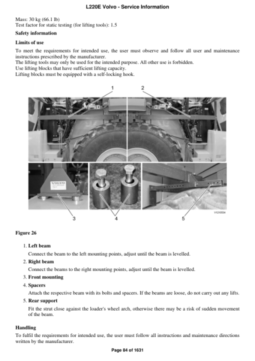 Volvo L220E Wheel Loader Repair Service Manual - Image 3