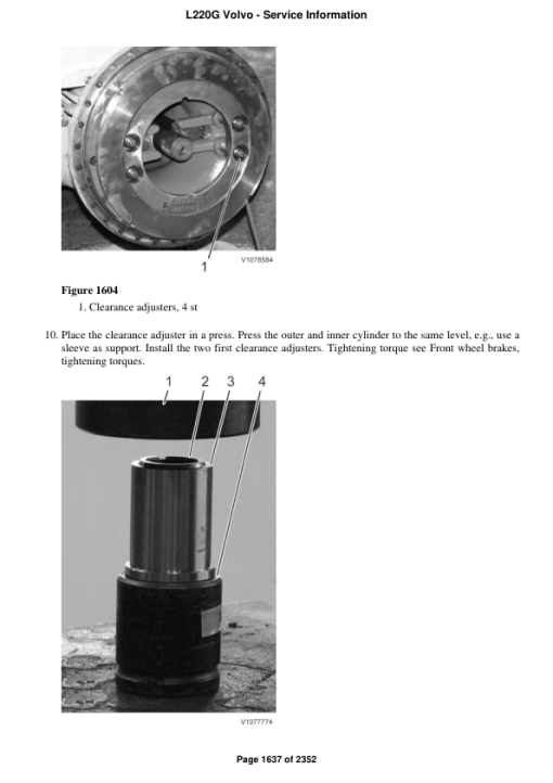 Volvo L220G Wheel Loader Repair Service Manual - Image 2