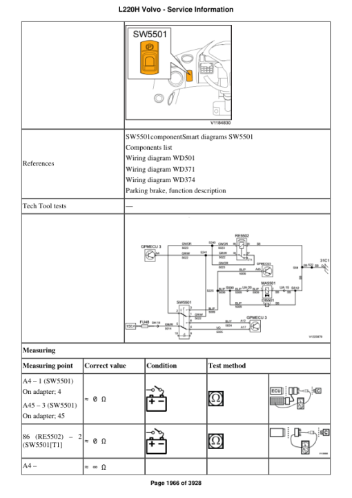 Volvo L220H Wheel Loader Repair Service Manual - Image 3