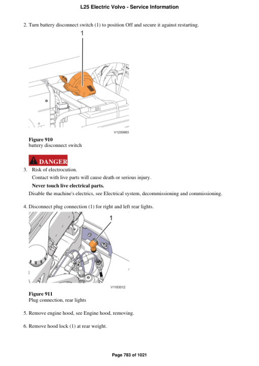 Volvo L25 Electric Compact Wheel Loader Repair Service Manual - Image 5