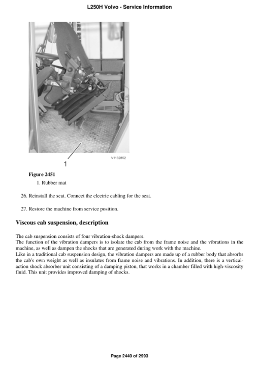 Volvo L250H Wheel Loader Repair Service Manual - Image 4